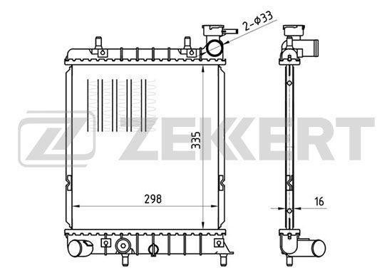 

Радиатор охлаждения двигателя ZEKKERT MK-1142