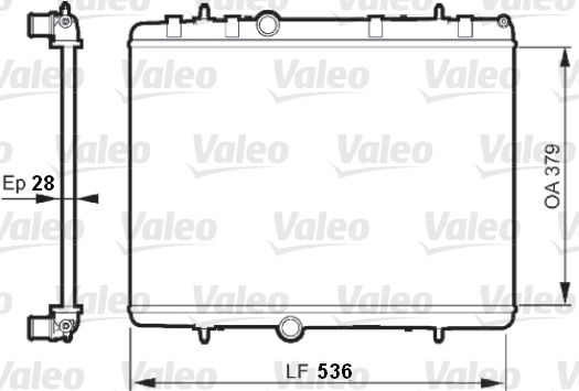 

Радиатор охлаждения двигателя VALEO 735608