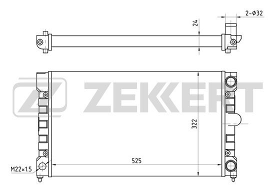 

Радиатор охлаждения двигателя ZEKKERT MK-1033