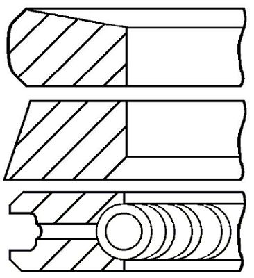 

Комплект поршневых колец GOETZE ENGINE 08-422000-00