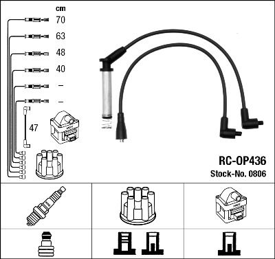 

Комплект проводов зажигания NGK 0806