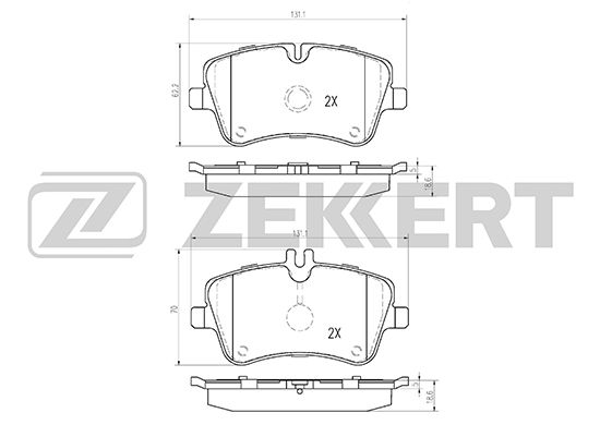 фото Комплект тормозных колодок, дисковый тормоз zekkert bs-1041