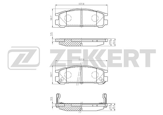 Тормозные колодки ZEKKERT дисковые BS-2133