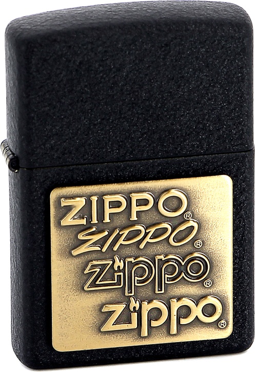 

Бензиновая зажигалка Zippo №362 Black Crackle, Золотистый;черный, №362