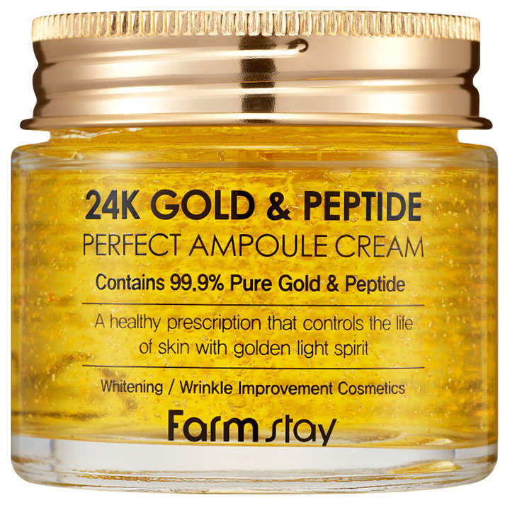 Купить Крем для лица FarmStay 24K Gold & Peptide Perfect Ampoule Cream 80 мл