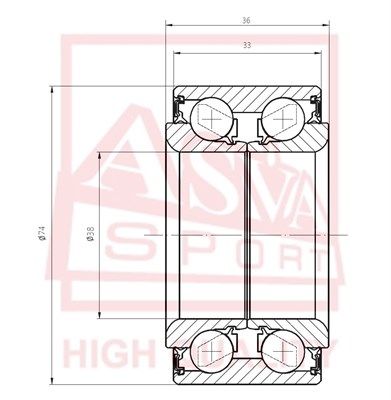 

Подшипник ASVA DAC38740033-36
