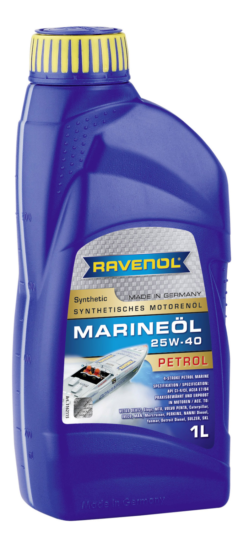 Моторное масло Ravenol Marineoil Petrol Synthetic 25W40 1л 2452₽