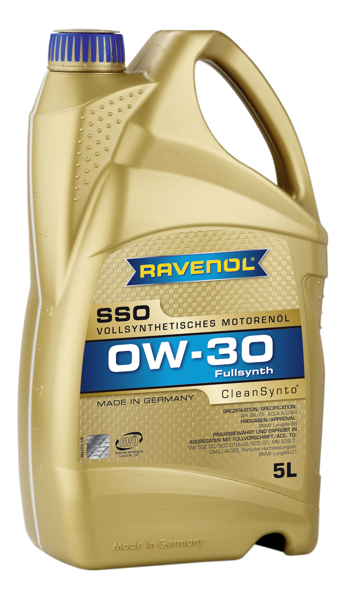 фото Моторное масло ravenol sso sae 0w-30 5л