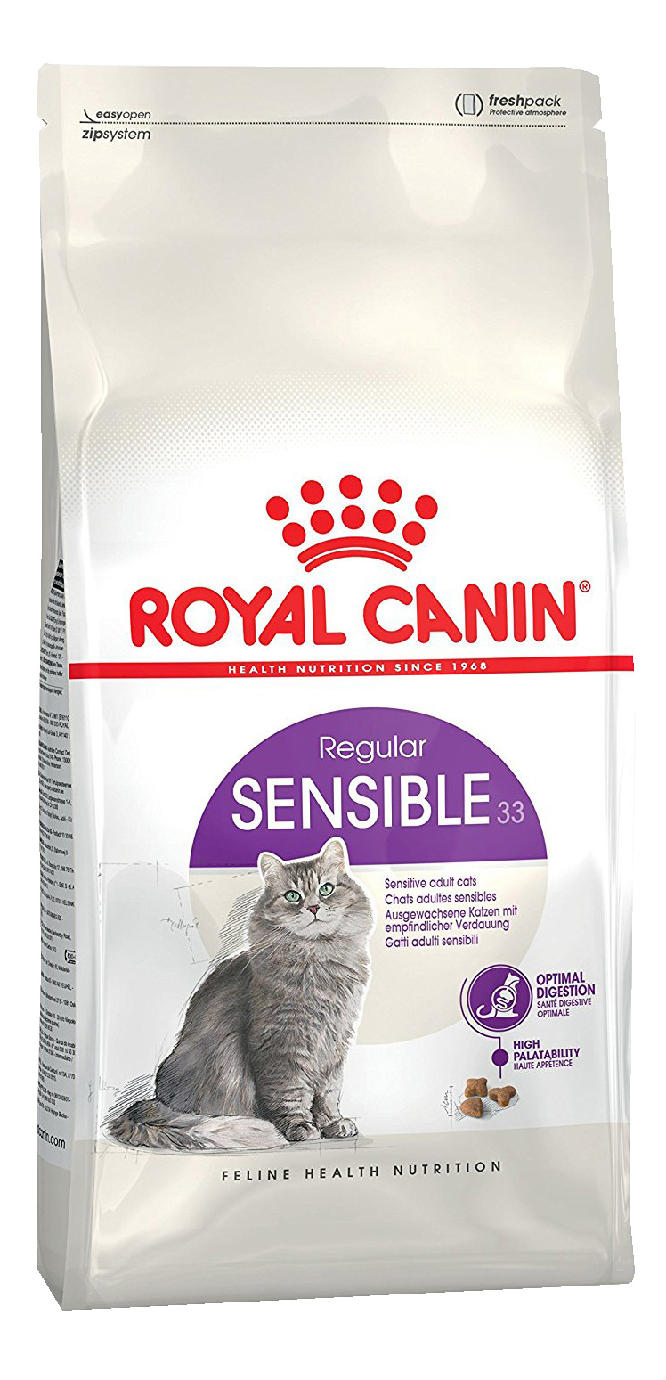 фото Сухой корм для кошек royal canin sensible 33, при чувствительном пищеварении, 4кг