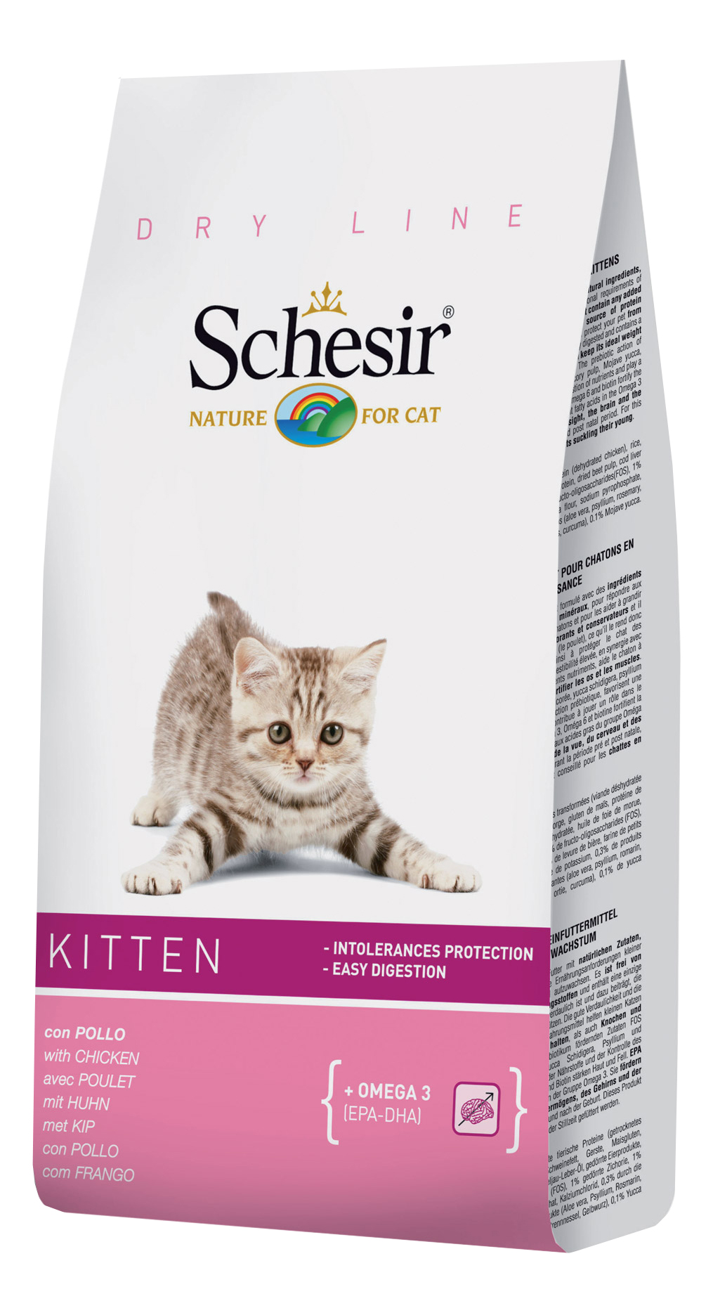 фото Сухой корм для котят schesir dry line kitten, курица, 0,4кг