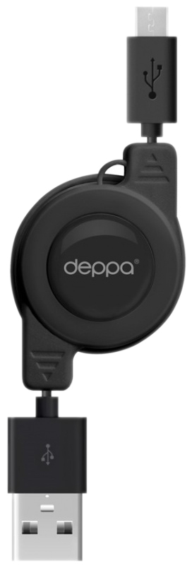 Кабель Deppa 72102 microUSB 0,8м Black
