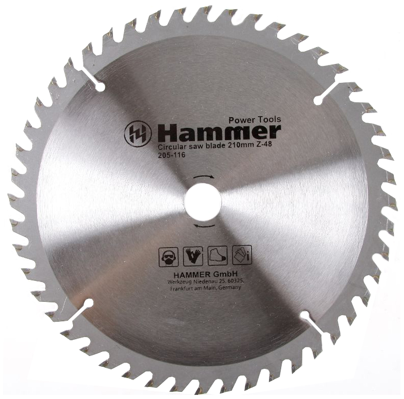 фото Пильный диск hammer flex 205-116 csb wd 210мм*48*20/16мм по дереву 30666