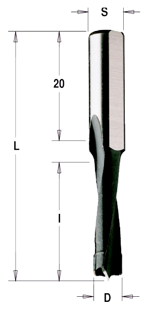 

Фреза HW для дюбельного фрезера MAFELL 12x30x58 Z=2 S=8 RH CMT 312.120.11, 312.080.11