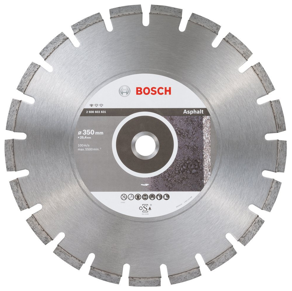 фото Диск отрезной алмазный bosch stf asphalt 350-25,4 2608603831