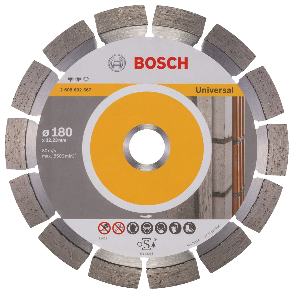 фото Диск отрезной алмазный bosch ef universal180-22,23 2608602567