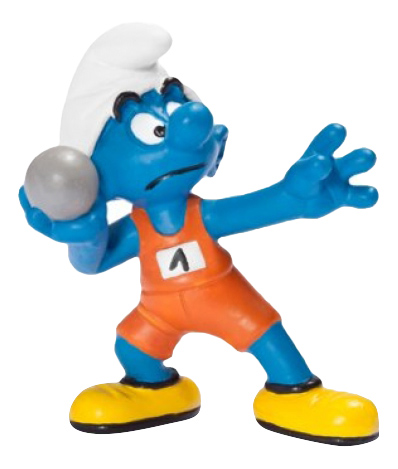 Фигурка Смурфики Толкатель ядра Schleich The Smurfs 20742 фигурка смурфики мечтающая смурфетта schleich the smurfs 20731