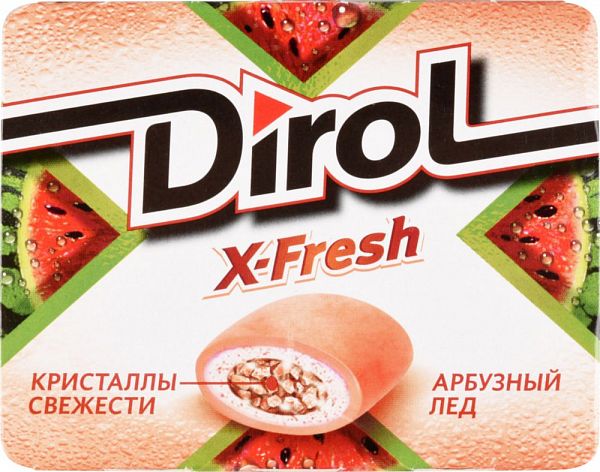 фото Жевательная резинка dirol x-fresh арбузный лед 16 г