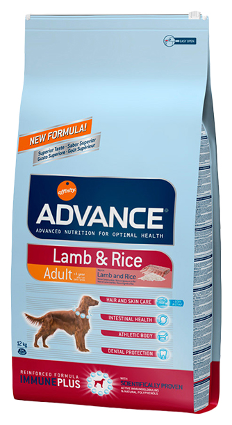 фото Сухой корм для собак advance adult lamb&rice lamb&rice, ягненок, рис, 12кг