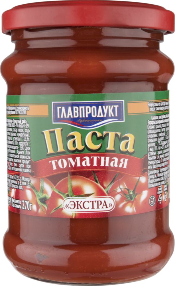 Паста томатная  Главпродукт экстра 270 г