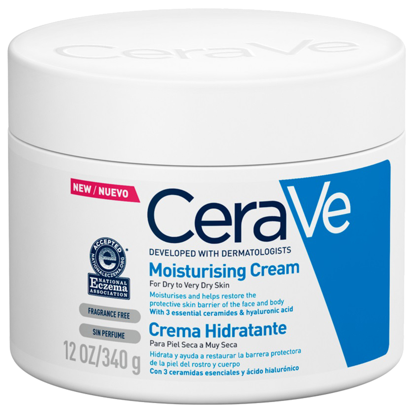 Крем CeraVe увлажняющий для сухой и очень сухой кожи лица и тела, 340 г