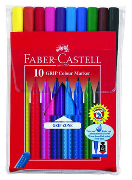 Фломастеры Faber-Castell GRIP 10 шт