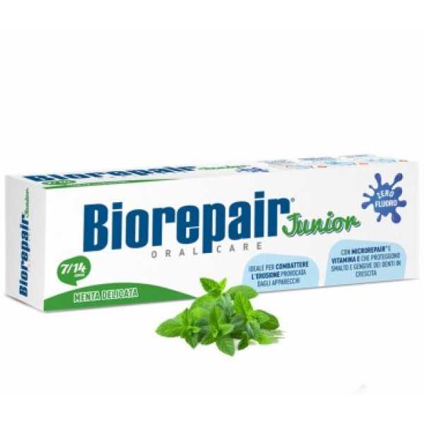 фото Biorepair junior mint - детская зубная паста мятная 7-14 лет, 75 мл