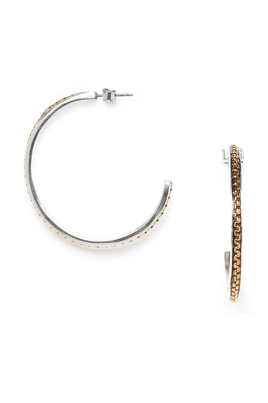 

Серьги женские ORI TAO OT-12-29290 серебристые/золотистые, OT-12-29290
