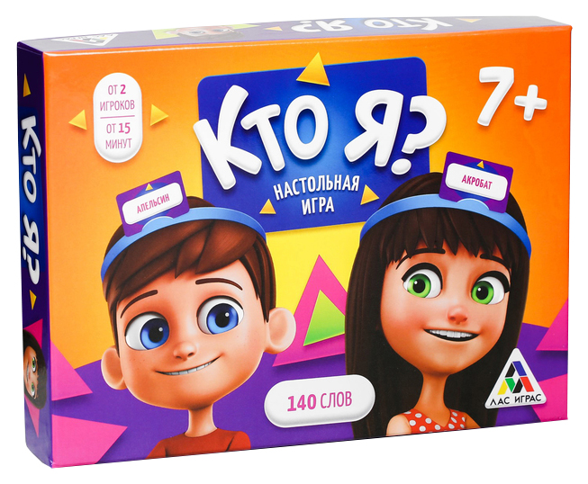 фото Настольная игра «кто я?» с пластиковыми ободками лас играс