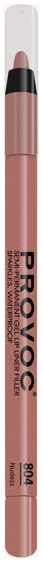 Карандаш для губ PROVOC Gel Lip Liner гелевый, №804 Nudess бежевый нюдовый, 1,2 г provoc полуперманентный гелевый карандаш для губ gel lip liner filler 1 2 г