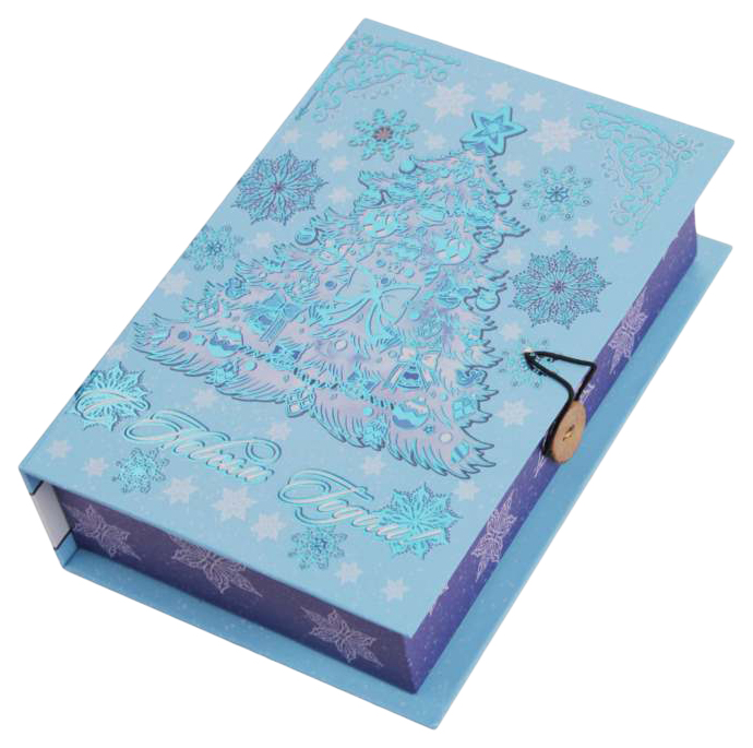 Коробка подарочная Елочка в голубом-S, 18х12х5 см