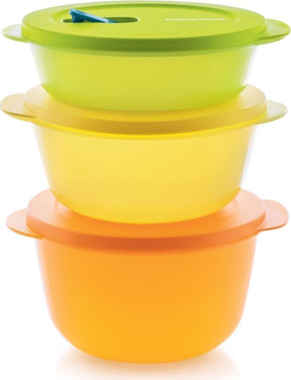 

Посуда для СВЧ Tupperware Новая волна 1л/1,5л/2л, Желтый;зеленый