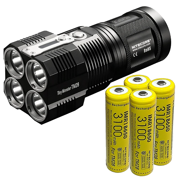 фото Туристический фонарь nitecore tm28 kit cree xhp35hi 16106 холодный, черный, 5 режимов