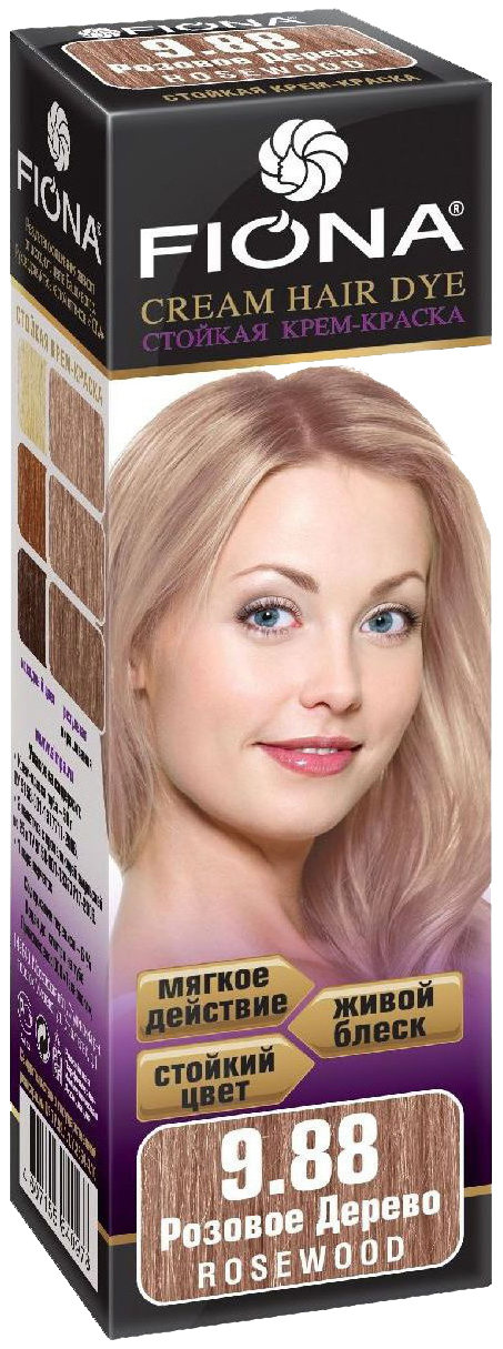 Краска для волос FIONA Cream Hair Dye 9.88 Розовое Дерево