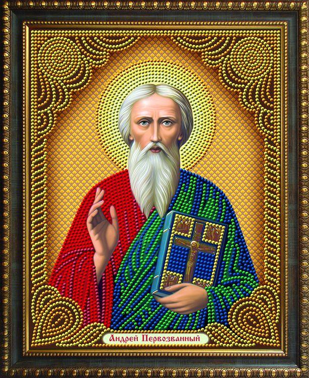 

Алмазная вышивка Алмазная Живопись Икона Андрей Первозванный, 22x28 см, Икона Андрей Первозванный