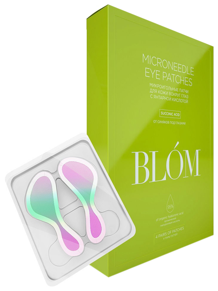 

Патчи для глаз BLOM Microneedle Eye Patches Succinic Acid 4 шт