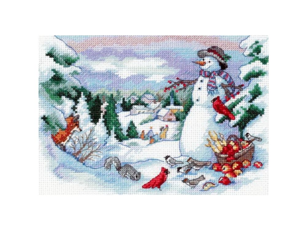 фото Набор для вышивания classic design друзья снеговика