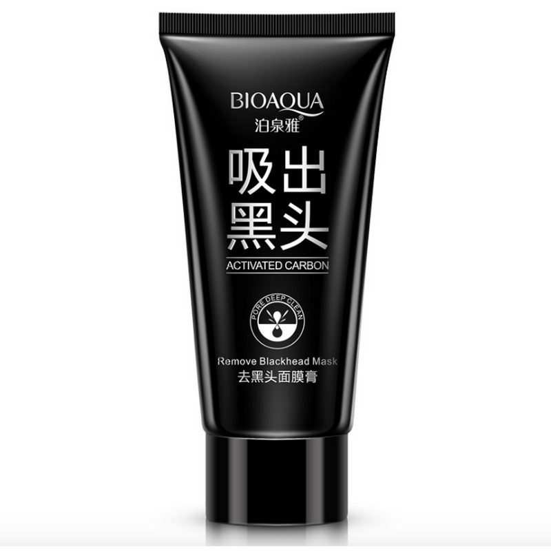 Маска для лица Bioaqua Activated Carbon Pore Blackhead Face Mask 60 г pl маска для лица многоразовая неопреновая черная со смайлом 1 шт