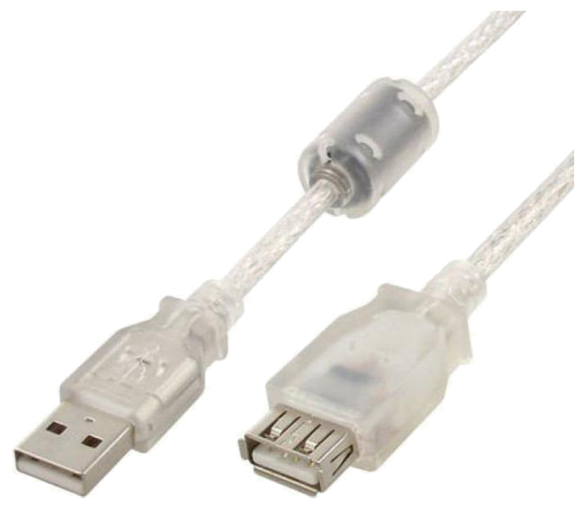 фото Кабель cablexpert usb a-usb a, m-f 0,75м transparent (ccf-usb2-amaf-tr-0.75m)