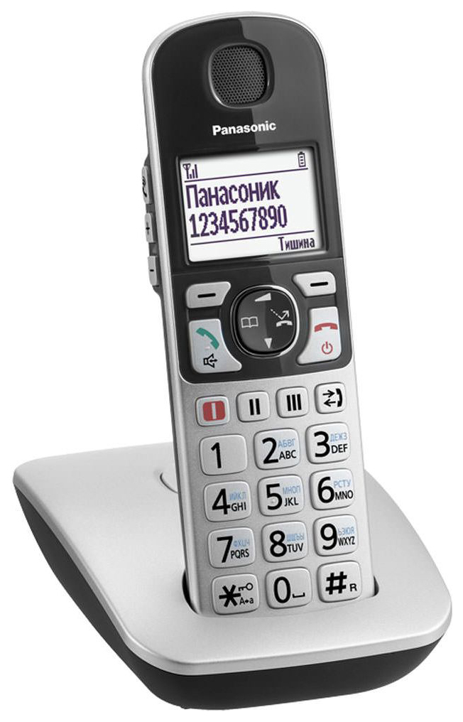 

DECT телефон Panasonic KX-TGE510RUS серебристый, KX-TGE510RUS