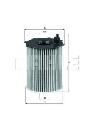 

Фильтр масляный Mahle/Knecht OX17116D