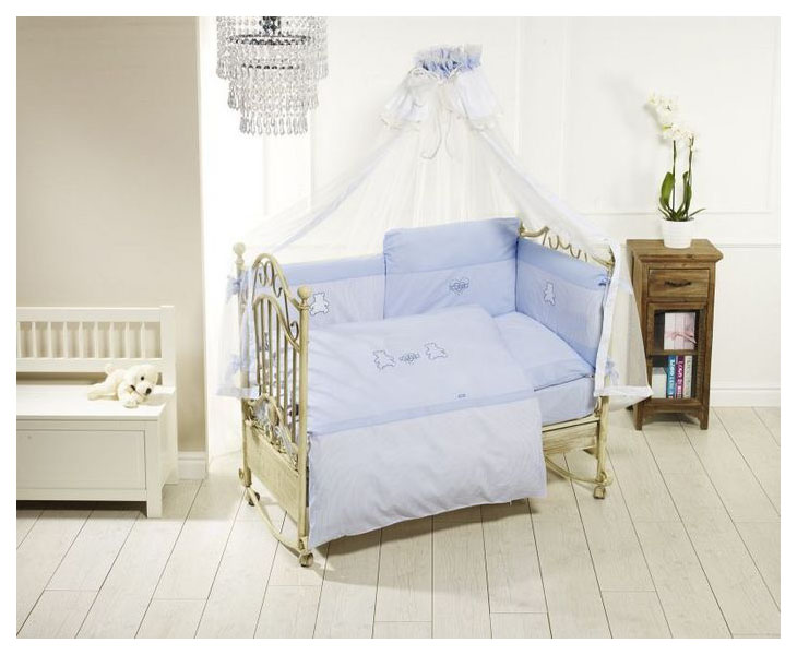 фото Комплект детского постельного белья feretti orsetti лонг голубой