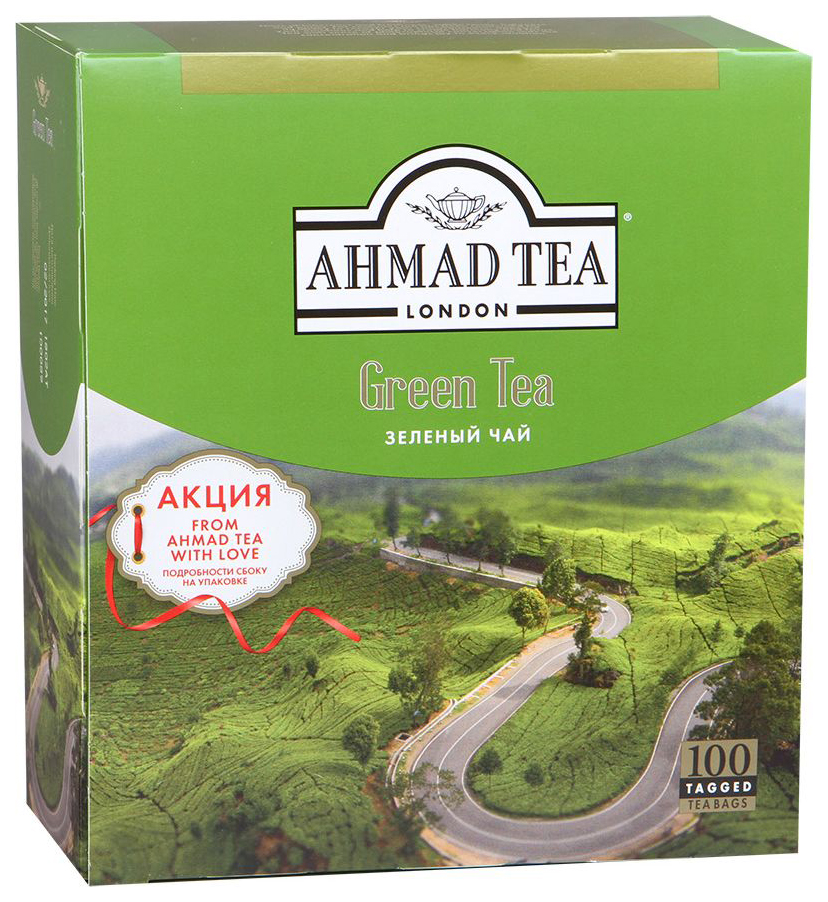 

Чай зеленый Ahmad Tea 100 пакетиков