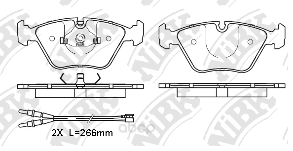 

Колодки тормозные NiBK PN0012W