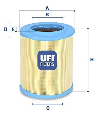 фото Фильтр воздушный двигателя ufi 27.606.00