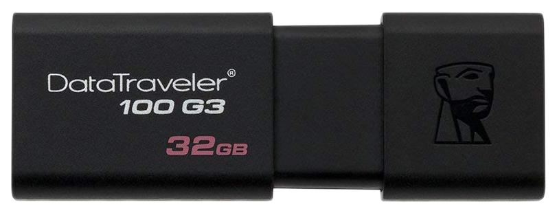 фото Флешка kingston datatraveler 100 g3 32гб black (dt100g3/32gb)