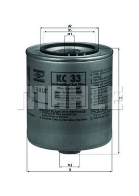 фото Фильтр топливный knecht kc 33 mahle/knecht