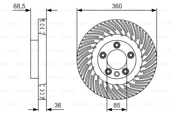 

Тормозной диск BOSCH 0986479V12