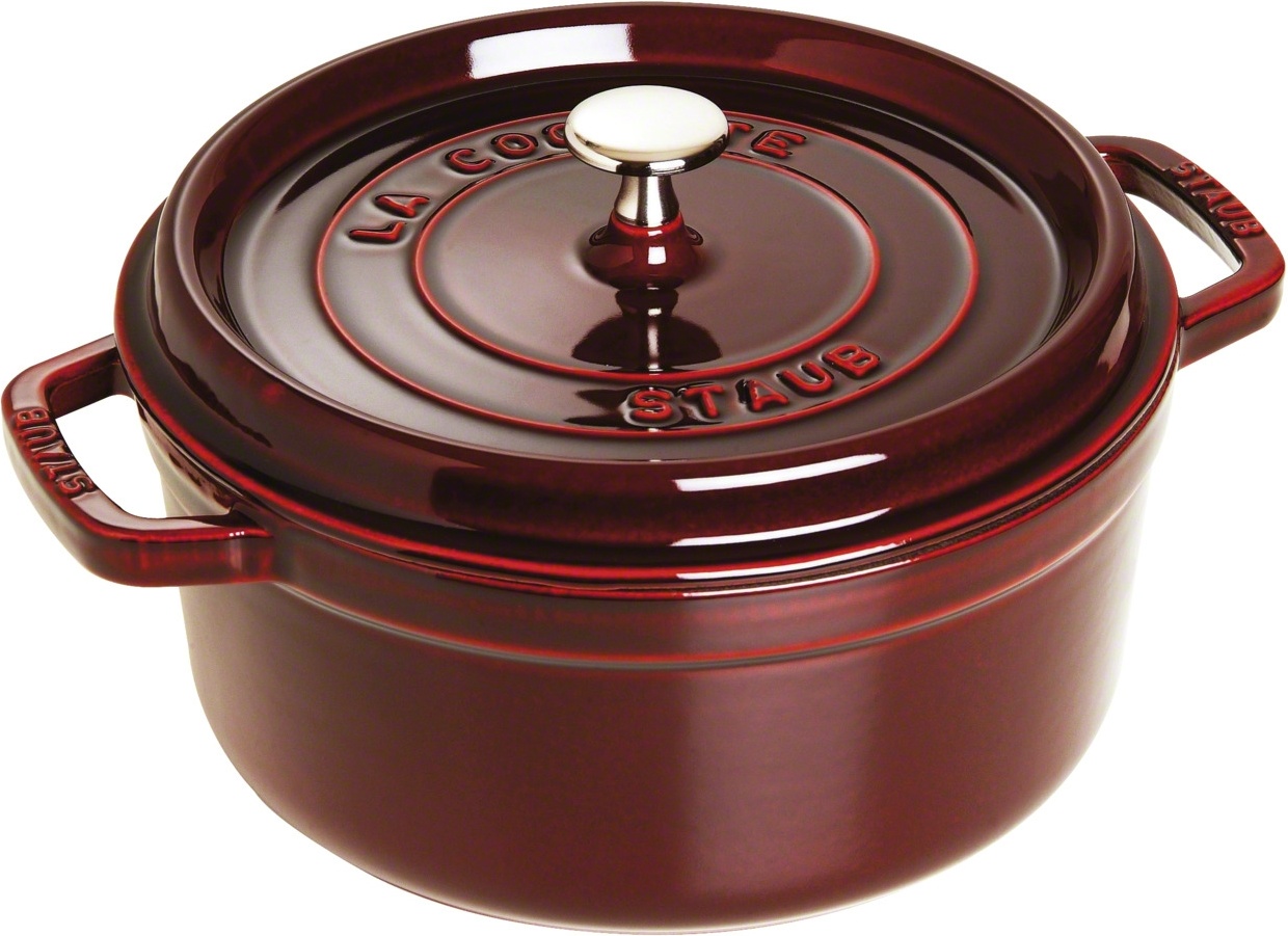 

Кокот круглый STAUB 26 см 5,2 л гранатовый, Красный, STAUB LA COCOTTE