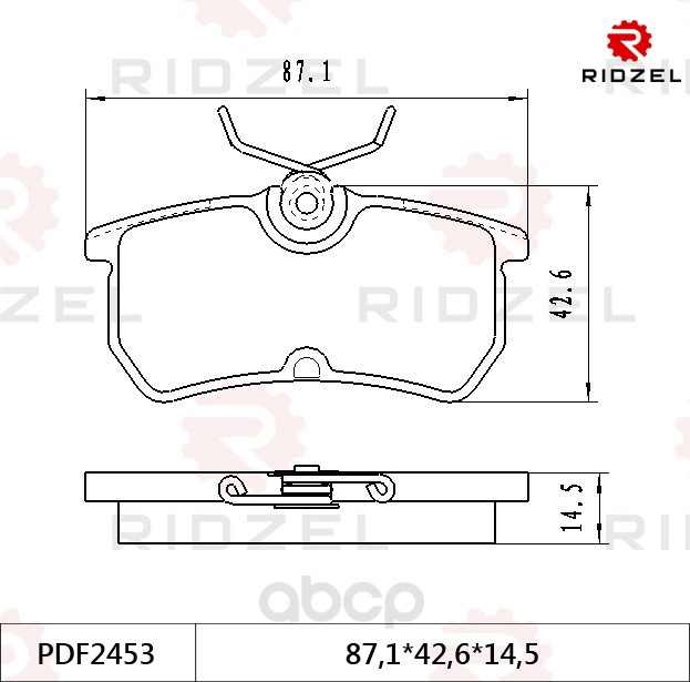 

Комплект тормозных колодок RIDZEL PDF2453