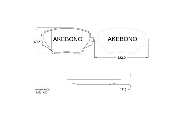 фото Тормозные колодки дисковые akebono an640k